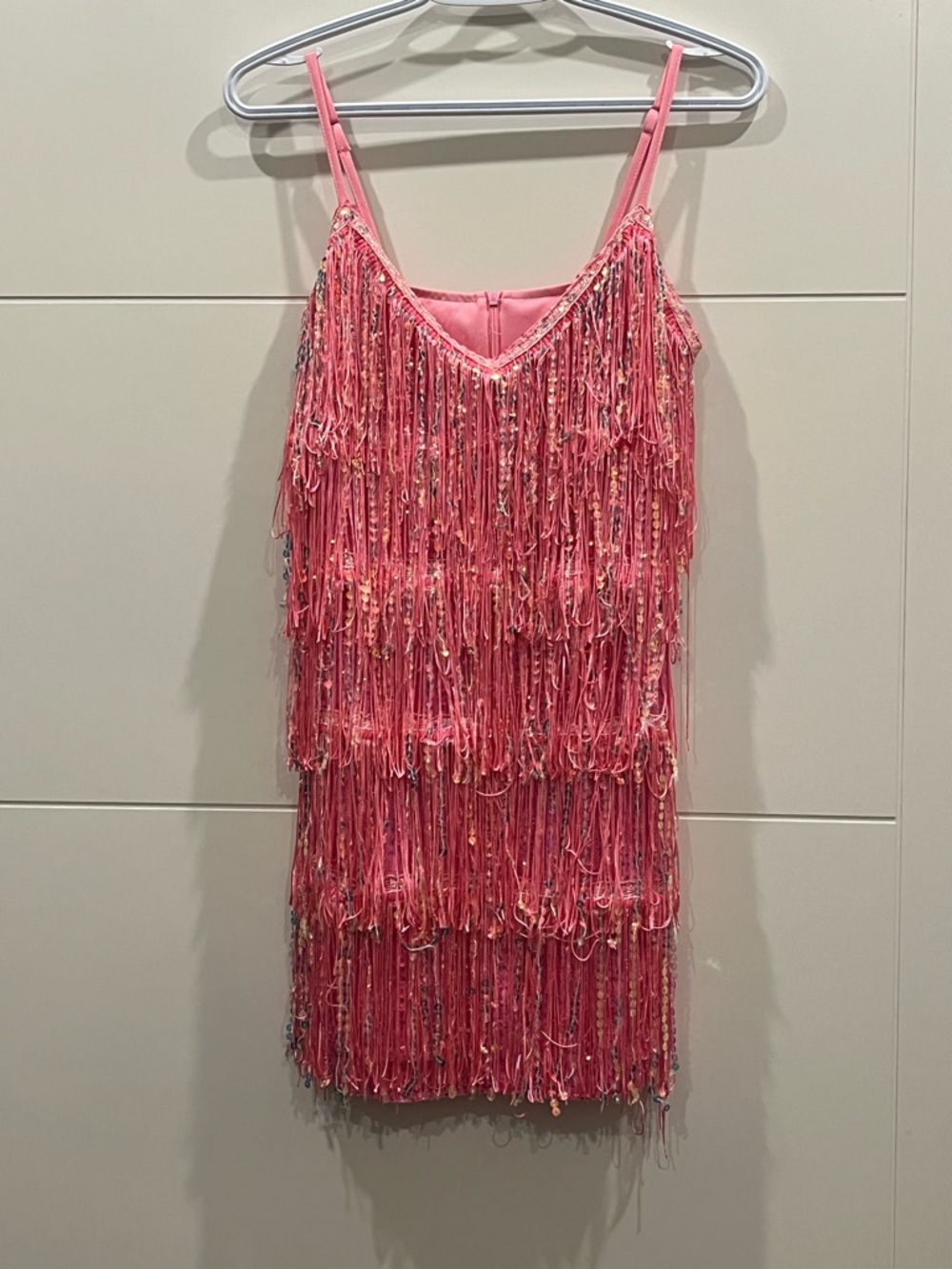 Pink Sequin Mini Dress - Picture 4 of 9
